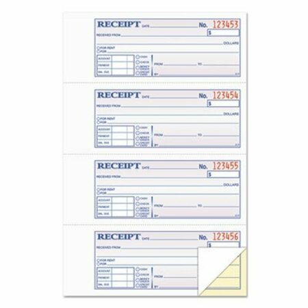 TOPS BUSINESS FORMS TOPS, Money And Rent Receipt Books, 2-3/4 X 7 1/8, Two-Part Carbonless, 400PK 46816